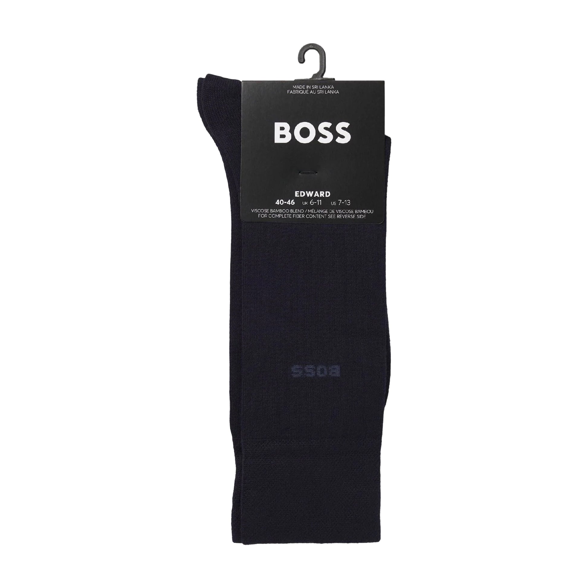 Dark Blue - Side - Boss Mens Edward Gentle Socks