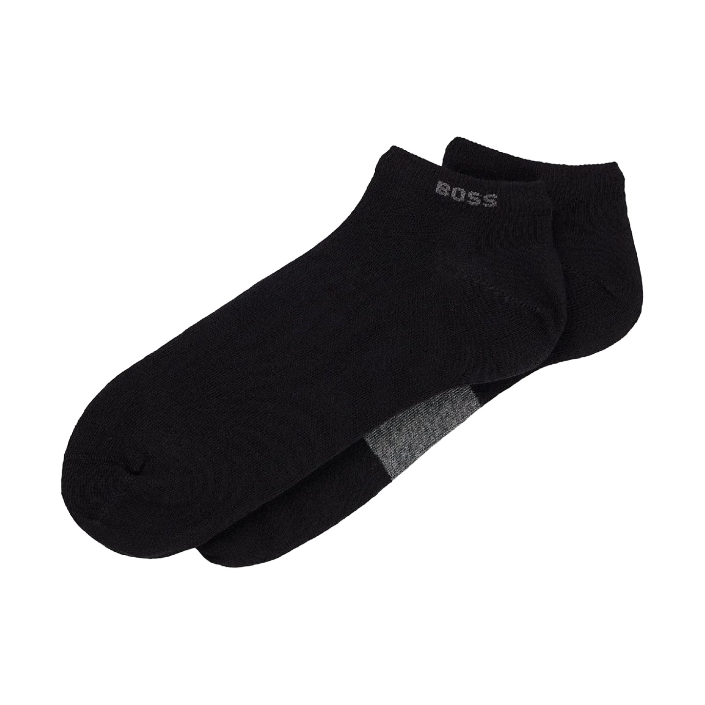 Black - Front - Boss Mens Logo Ankle Socks (Pack of 2)