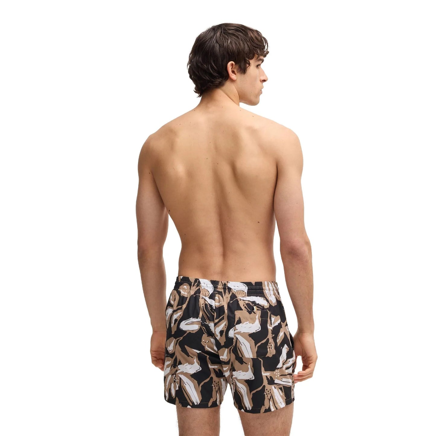 Black - Back - Hugo Mens Piranha Swim Shorts