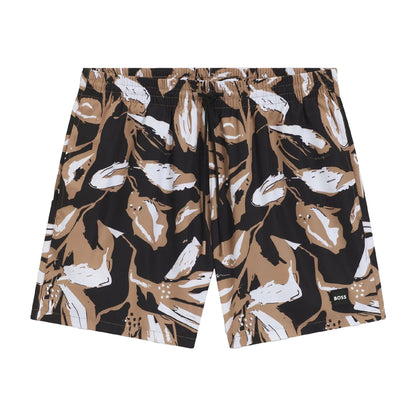 Black - Front - Hugo Mens Piranha Swim Shorts