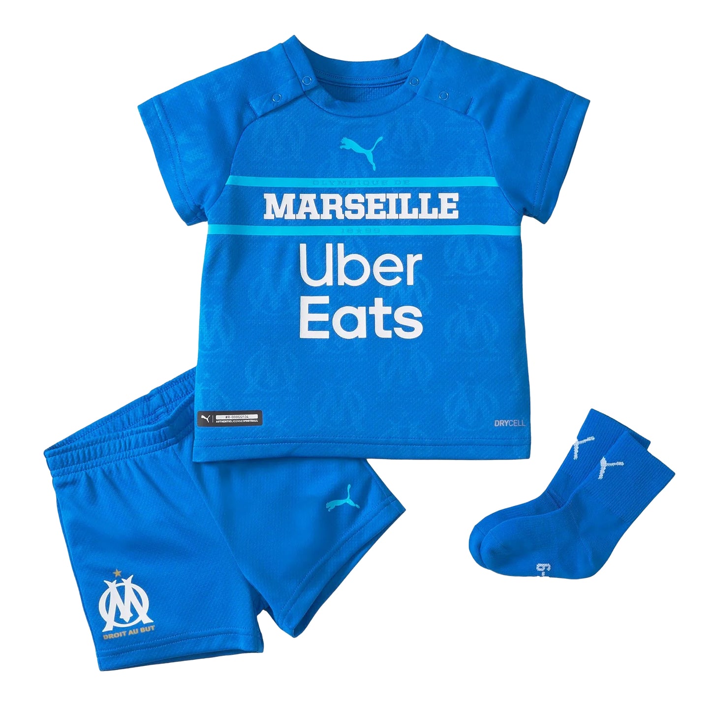 Blue - Front - Puma Baby Olympique De Marseille FC Top & Bottom Set