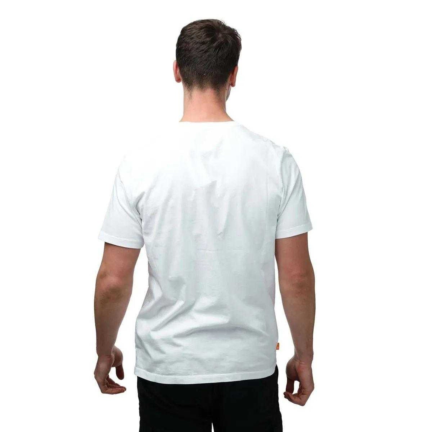 White - Back - Timberland Mens Kennebec River Logo T-Shirt