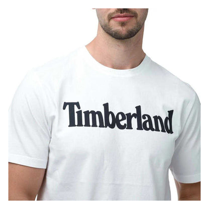 White - Side - Timberland Mens Kennebec River Logo T-Shirt
