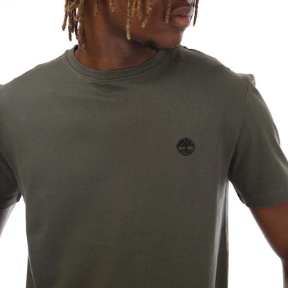 Khaki Green - Lifestyle - Timberland Mens Dunstan River Crew Neck T-Shirt