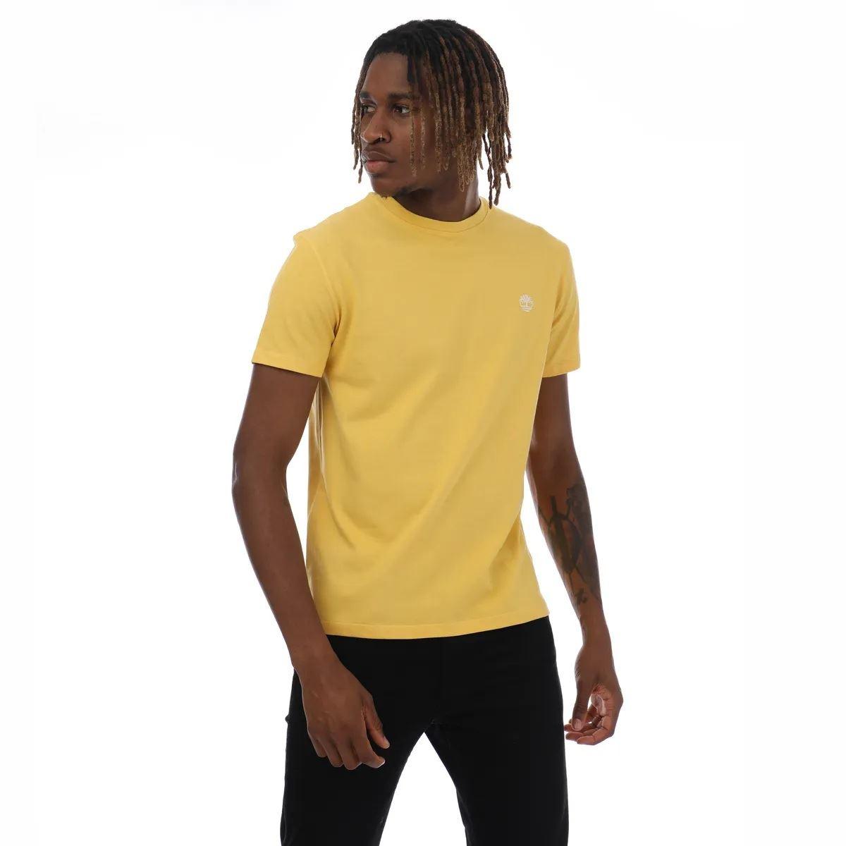 Yellow - Front - Timberland Mens Dunstan River Crew Neck T-Shirt