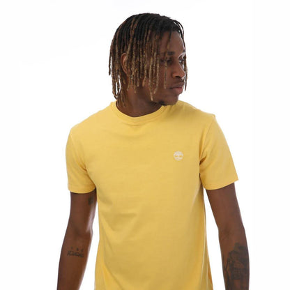 Yellow - Side - Timberland Mens Dunstan River Crew Neck T-Shirt