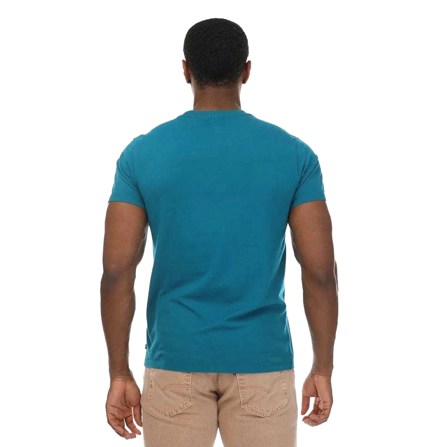 Teal - Back - Levis Mens Graphic Crew Neck T-Shirt