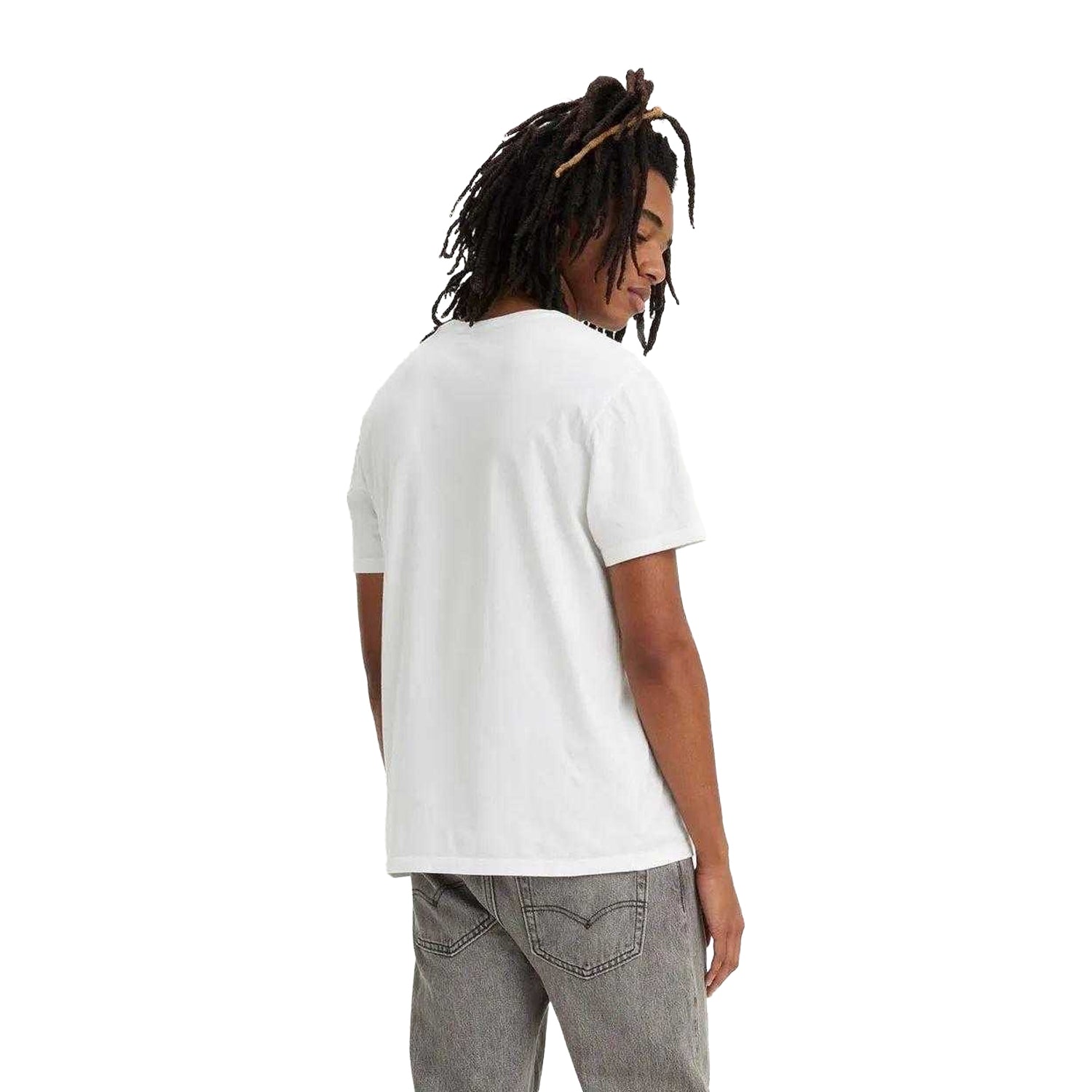 White - Back - Levis Mens Graphic Crew Neck T-Shirt