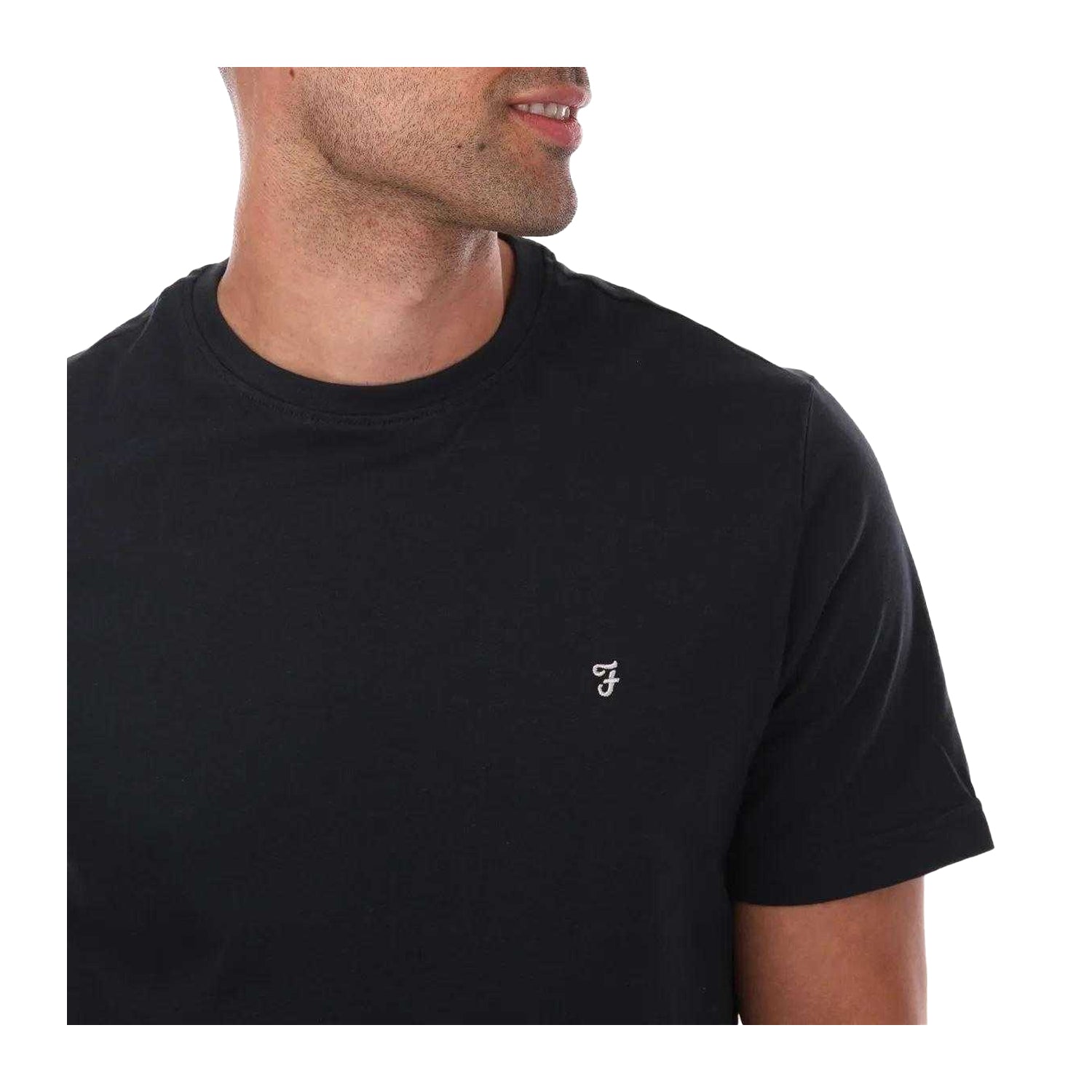 Navy - Side - Farah Mens Eddie Short-Sleeved T-Shirt