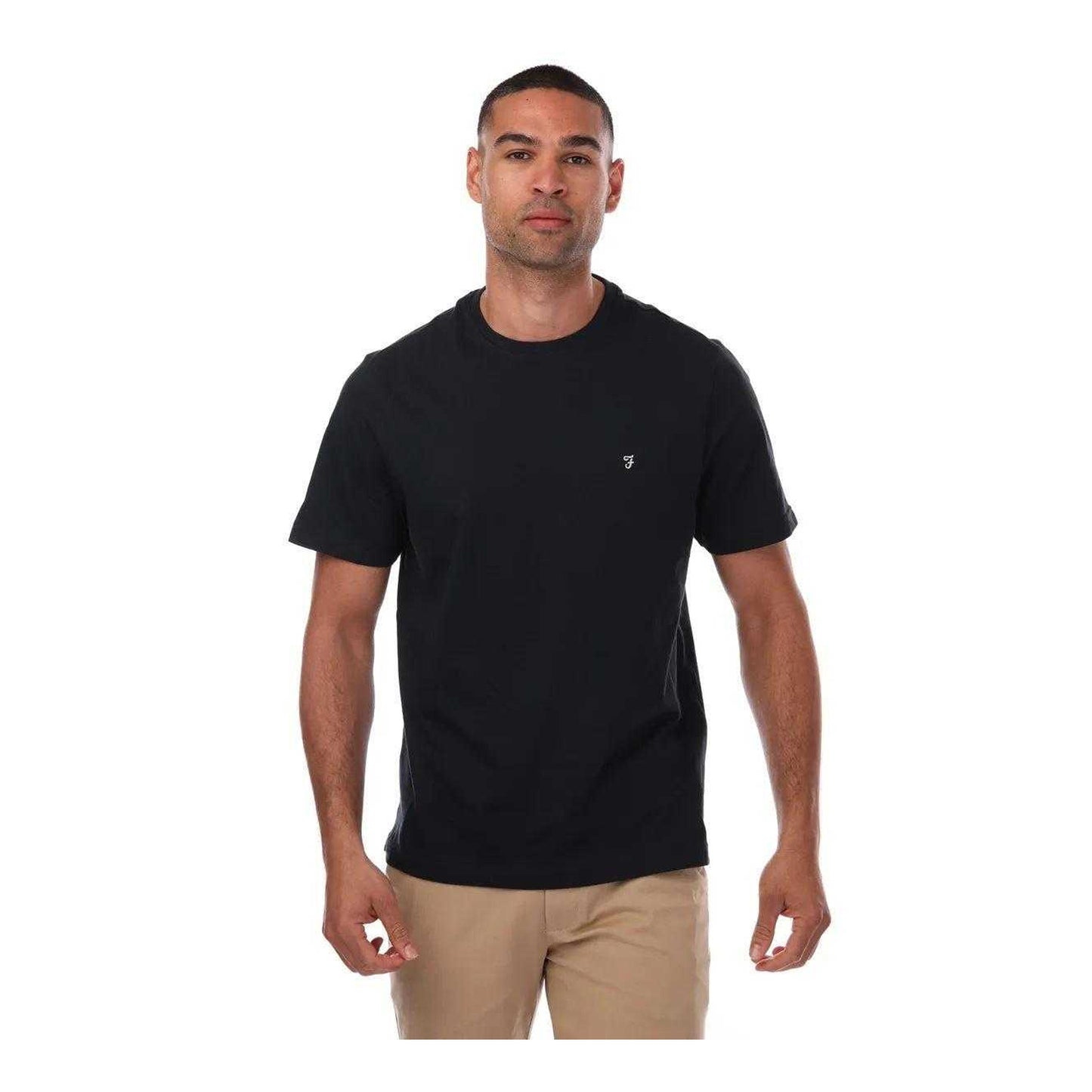 Navy - Front - Farah Mens Eddie Short-Sleeved T-Shirt