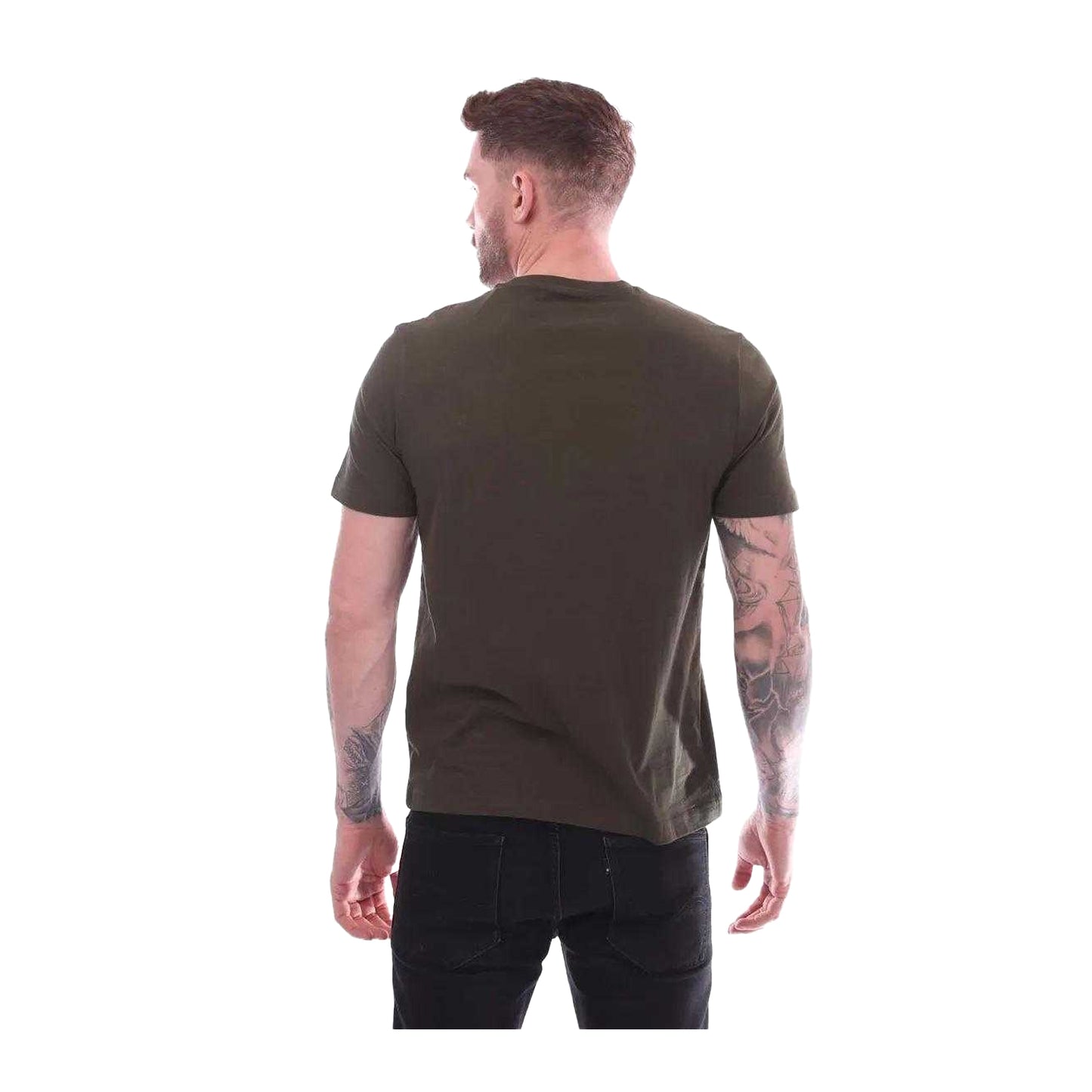Olive - Back - Farah Mens Dean Short-Sleeved T-Shirt