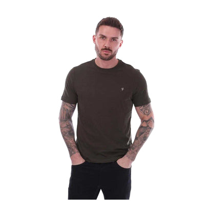 Olive - Front - Farah Mens Dean Short-Sleeved T-Shirt