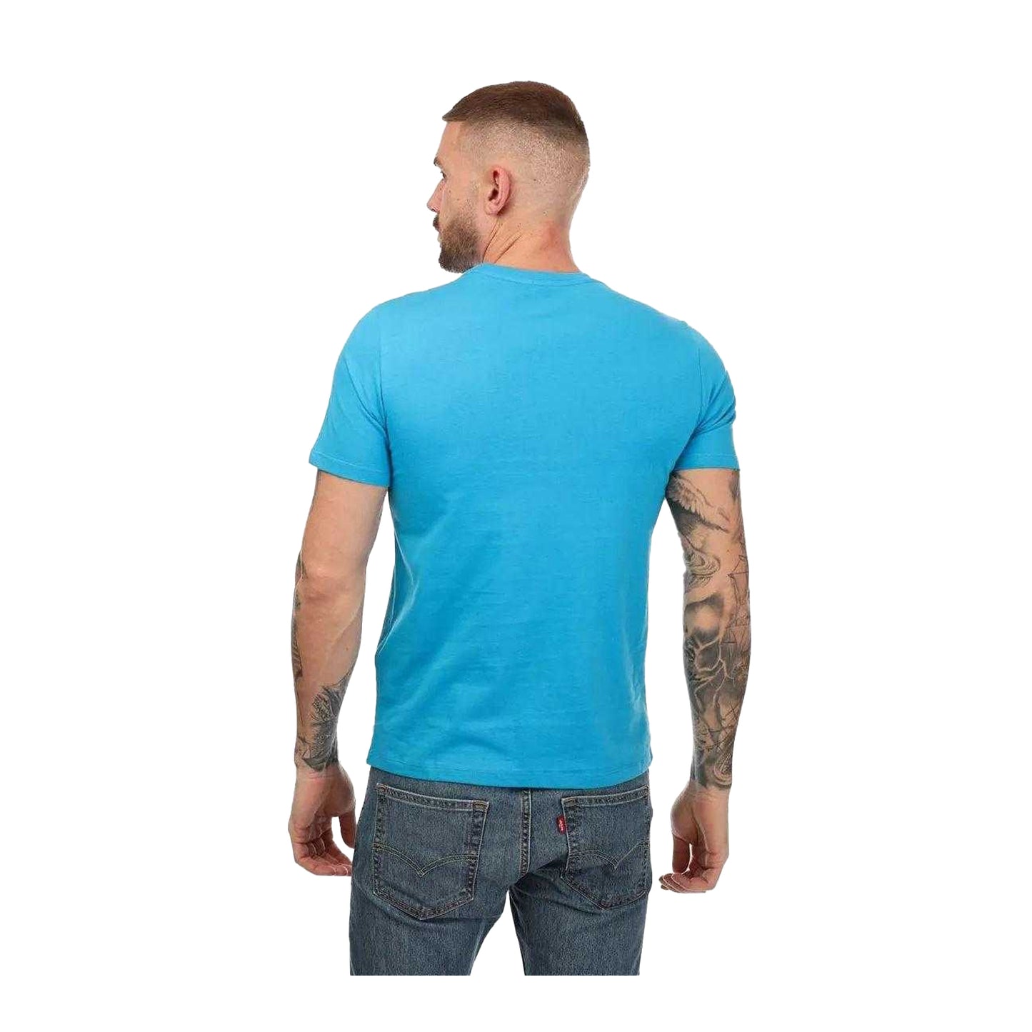 Blue - Back - Levis Mens Classic Housemark T-Shirt
