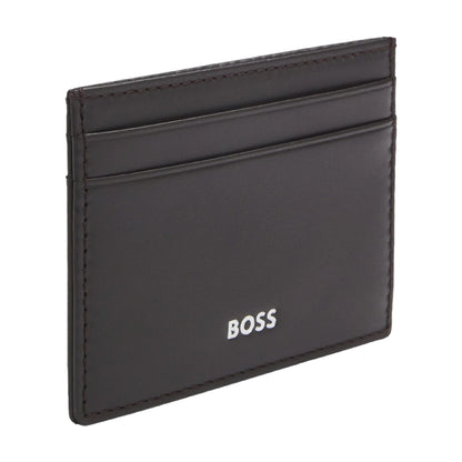 Brown - Front - Hugo Boss Randy Leather Card Holder