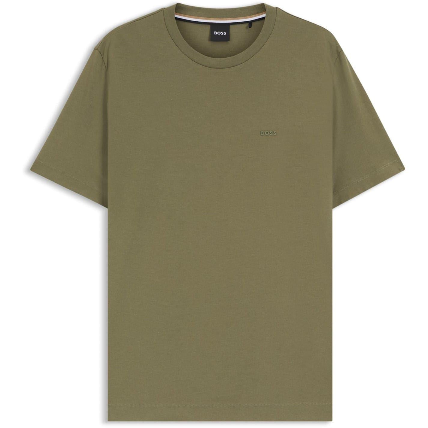 Green - Front - Boss Mens Thompson 01 T-Shirt