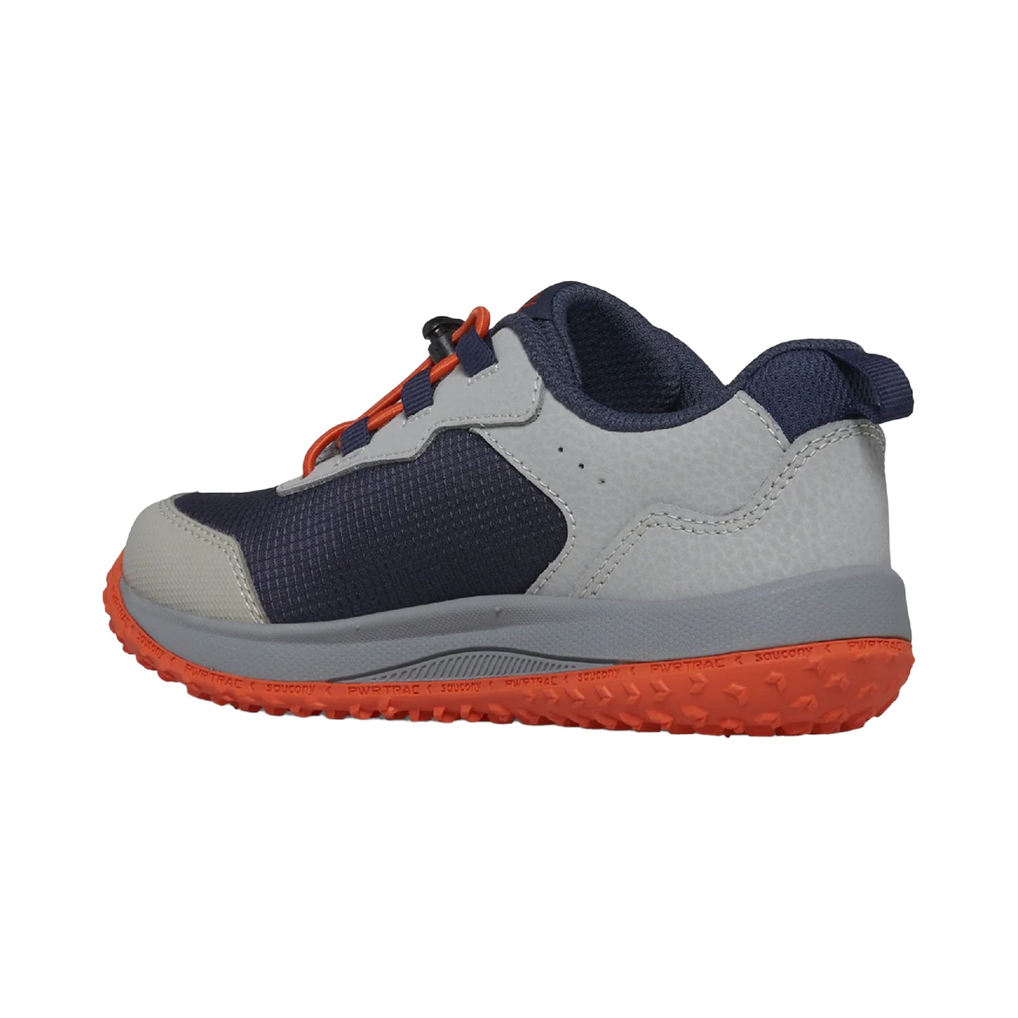 Grey-Orange - Back - Saucony Childrens-Kids Aura Trainers