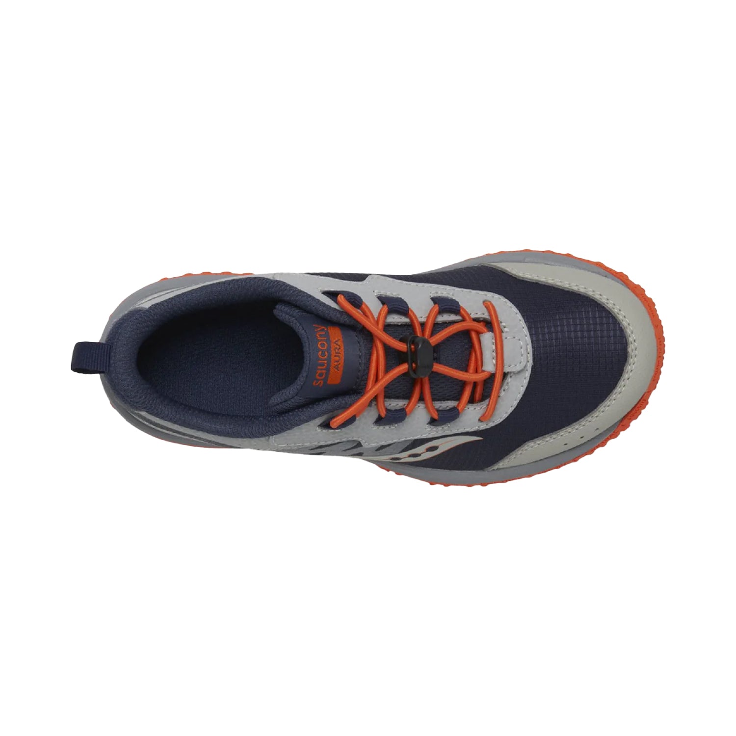 Grey-Orange - Lifestyle - Saucony Childrens-Kids Aura Trainers