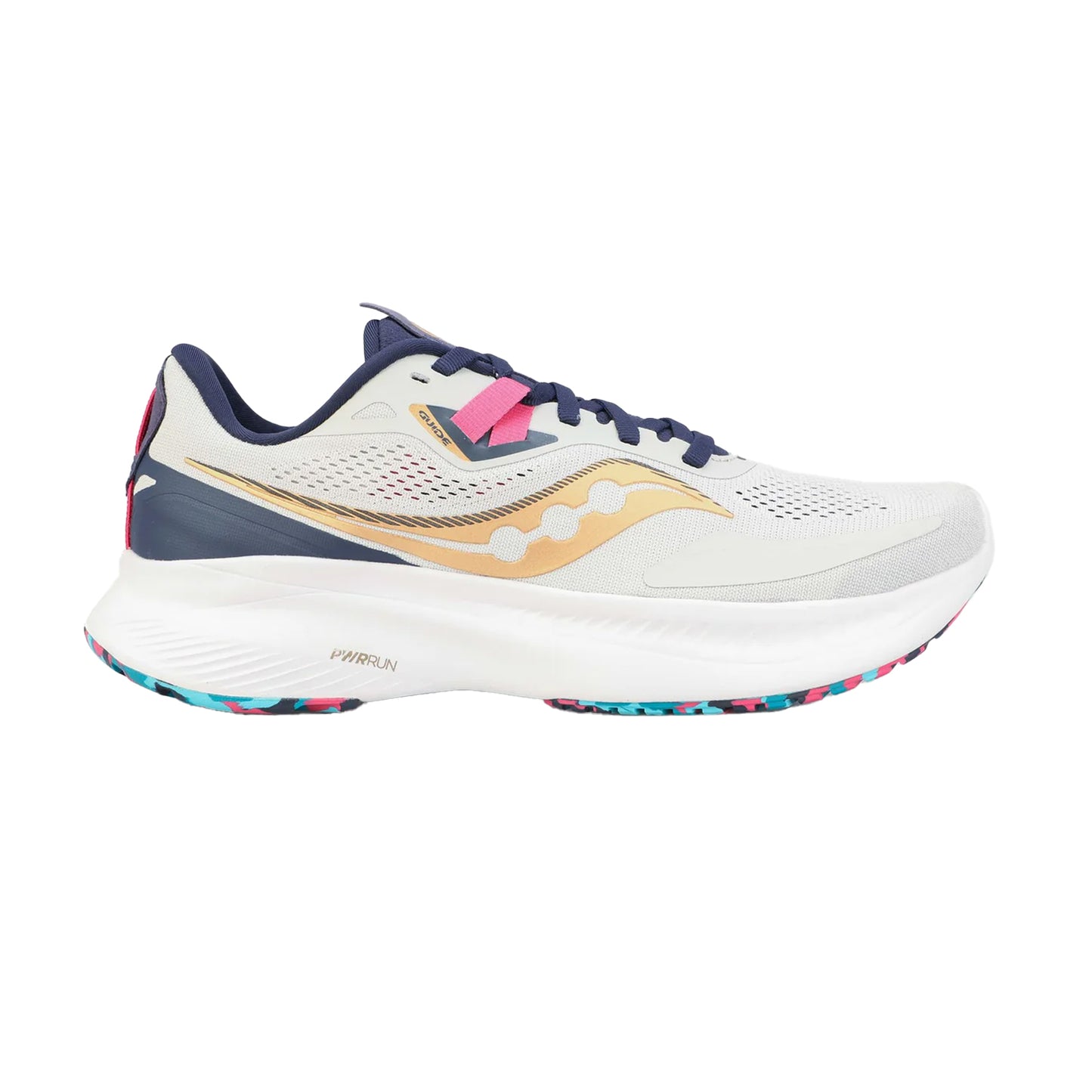 Grey-Multicoloured - Side - Saucony Unisex Adult Guide 15 Running Shoes