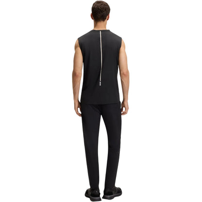 Black - Back - Boss Mens Quick Dry Active Tank Top