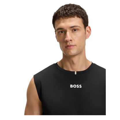 Black - Side - Boss Mens Quick Dry Active Tank Top