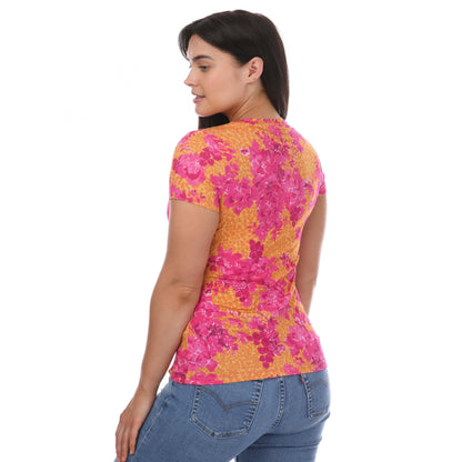 Pink-Orange - Back - Ted Baker Womens-Ladies Melias Metropolis T-Shirt