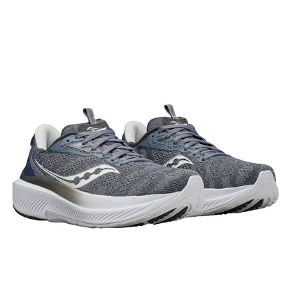Grey - Front - Saucony Mens Echelon 9 Running Trainers