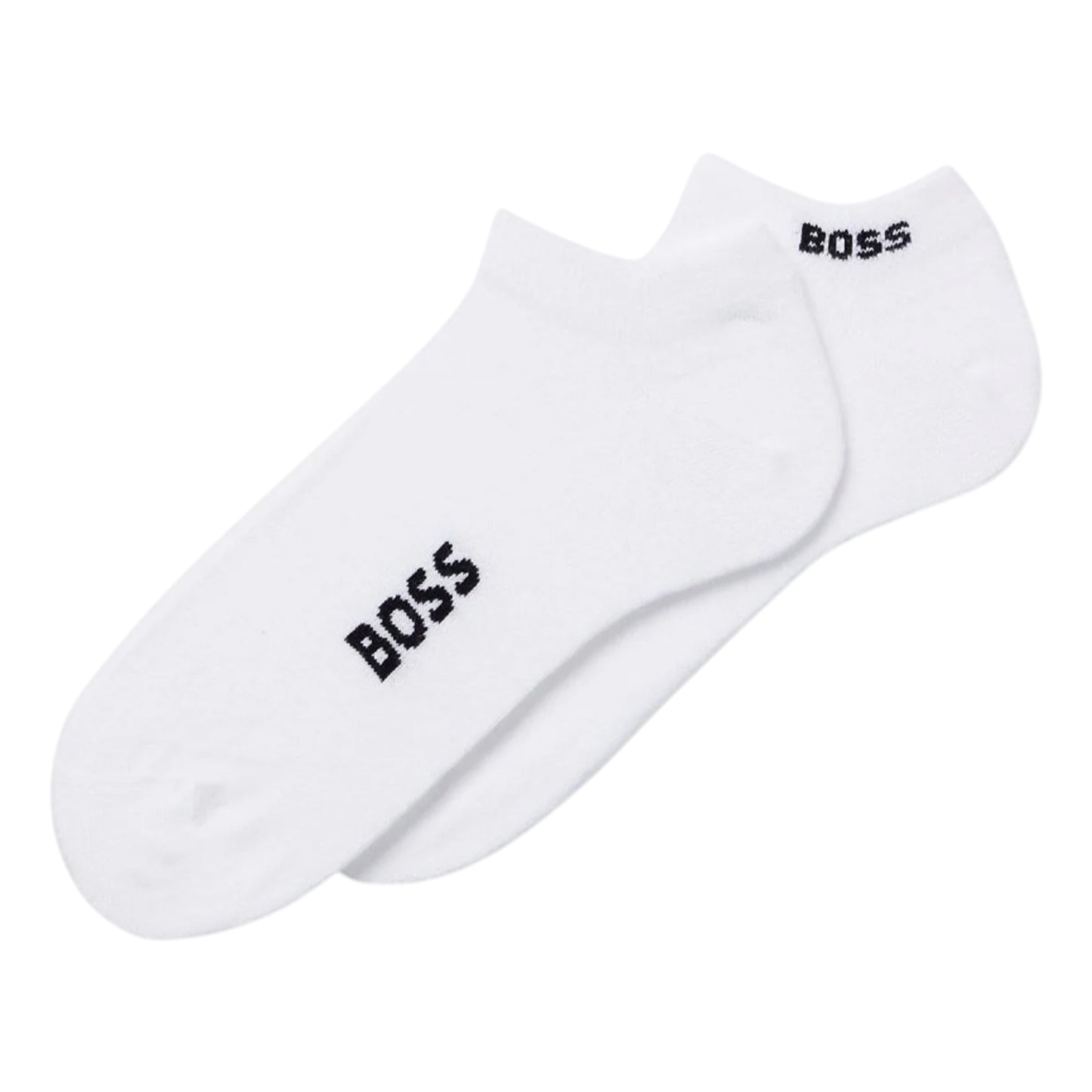 White - Front - Boss Unisex Adult Logo Ankle Socks (Pack of 2)