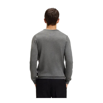 Grey - Back - Hugo Boss Mens San Cedric-M1 Crew Neck Sweatshirt