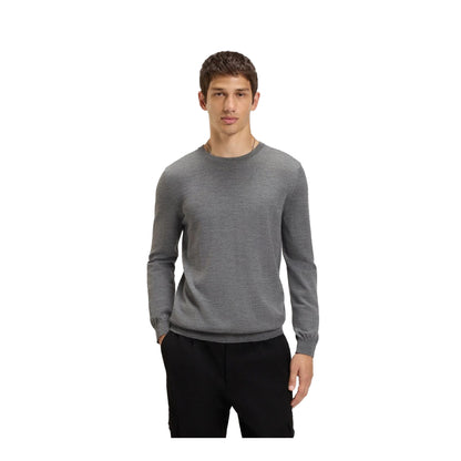 Grey - Side - Hugo Boss Mens San Cedric-M1 Crew Neck Sweatshirt