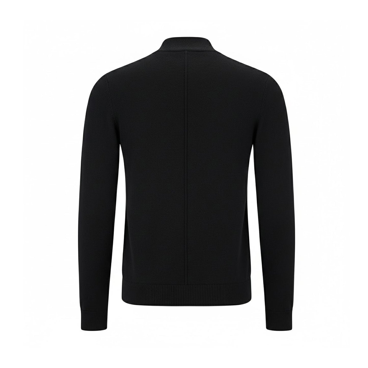Black - Back - Hugo Boss Mens San Matteo-M Turtle Neck Jumper