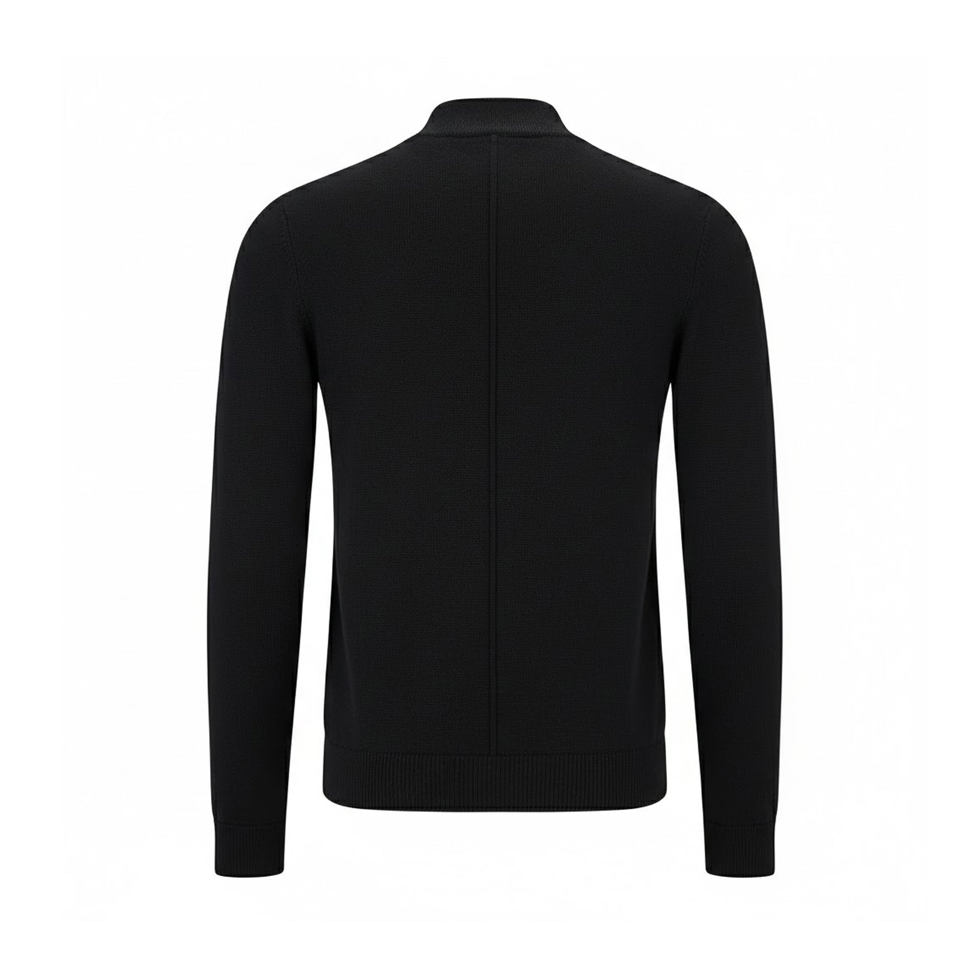 Black - Back - Hugo Boss Mens San Matteo-M Turtle Neck Jumper