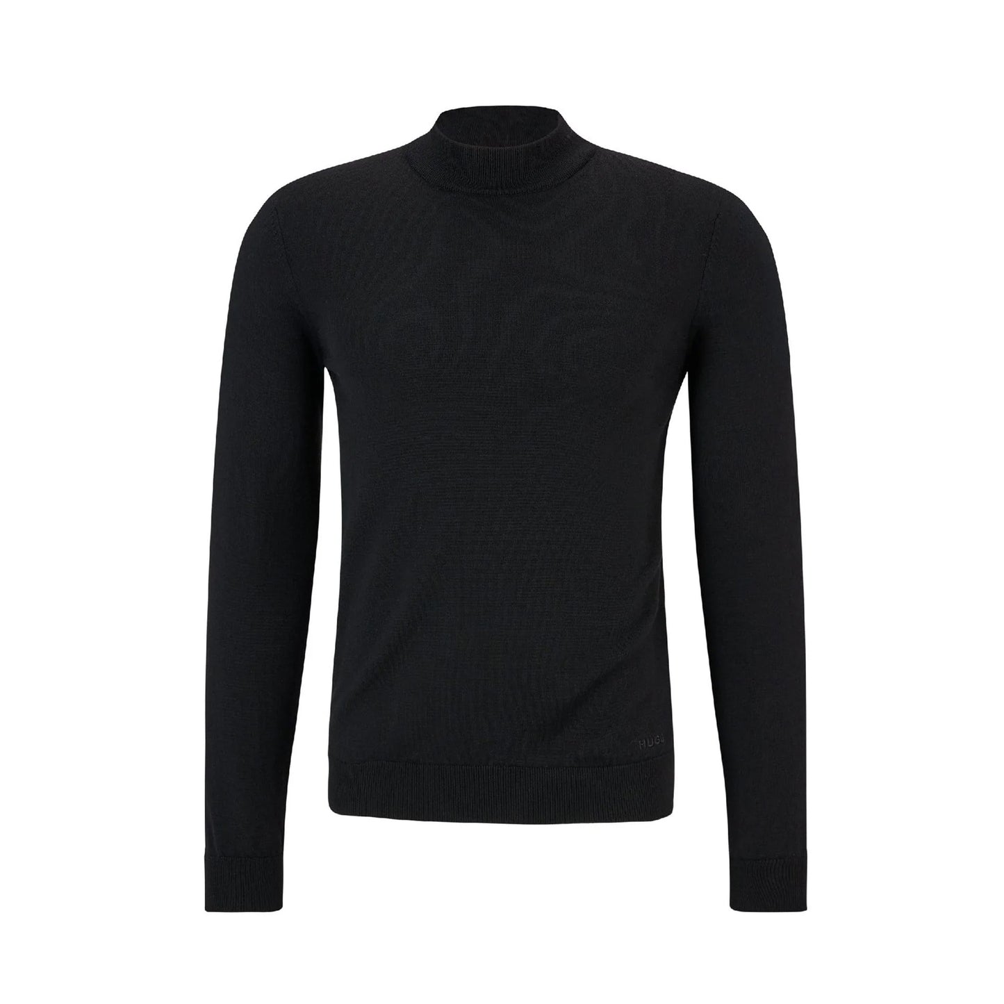 Black - Front - Hugo Boss Mens San Matteo-M Turtle Neck Jumper
