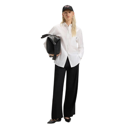 White - Lifestyle - Hugo Womens-Ladies Oversized Blouse