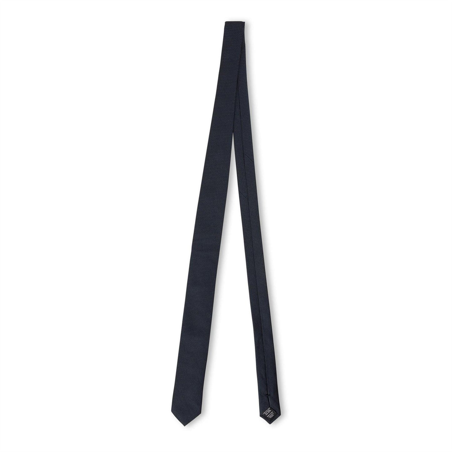 Dark Blue - Front - Boss Micro Grid Jacquard Tie