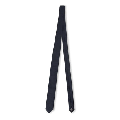 Dark Blue - Front - Boss Micro Grid Jacquard Tie
