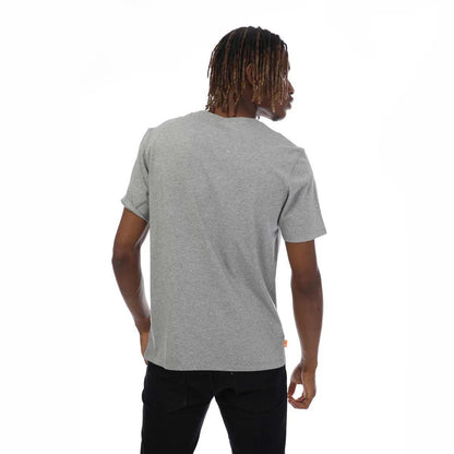Grey Heather - Back - Timberland Mens Kennebec River Tree Logo Heather T-Shirt