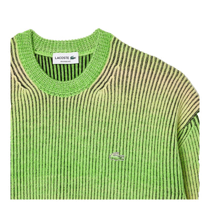 Green-Black - Back - Lacoste Mens Ombre Crew Neck Relaxed Fit Sweatshirt