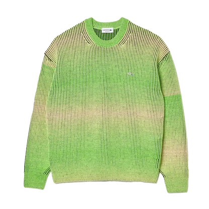 Green-Black - Front - Lacoste Mens Ombre Crew Neck Relaxed Fit Sweatshirt