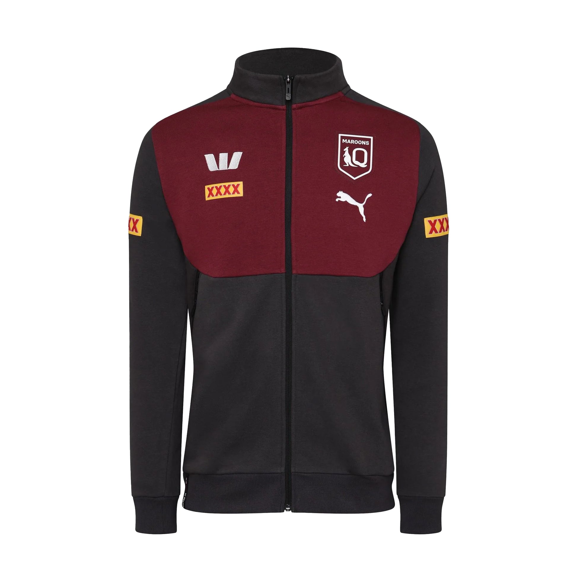 Burgundy - Front - Puma Mens Queensland Maroons Track Jacket