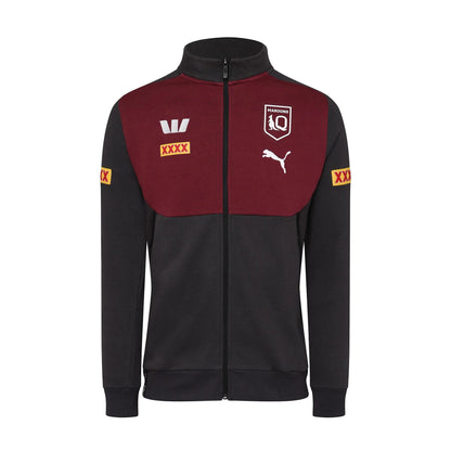 Burgundy - Front - Puma Mens Queensland Maroons Track Jacket