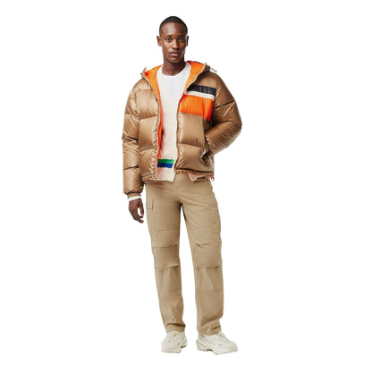 Beige - Side - Lacoste Mens Straight Cargo Trousers