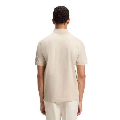 White - Back - Boss Mens H-Paras 65 Quarter Zip Polo Shirt