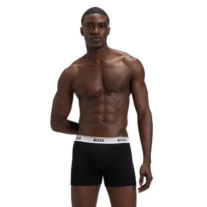 Black-Navy-Multicoloured - Back - Boss Mens Power Briefs (Pack of 3)