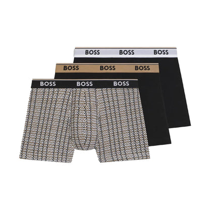 Black-Navy-Multicoloured - Front - Boss Mens Power Briefs (Pack of 3)
