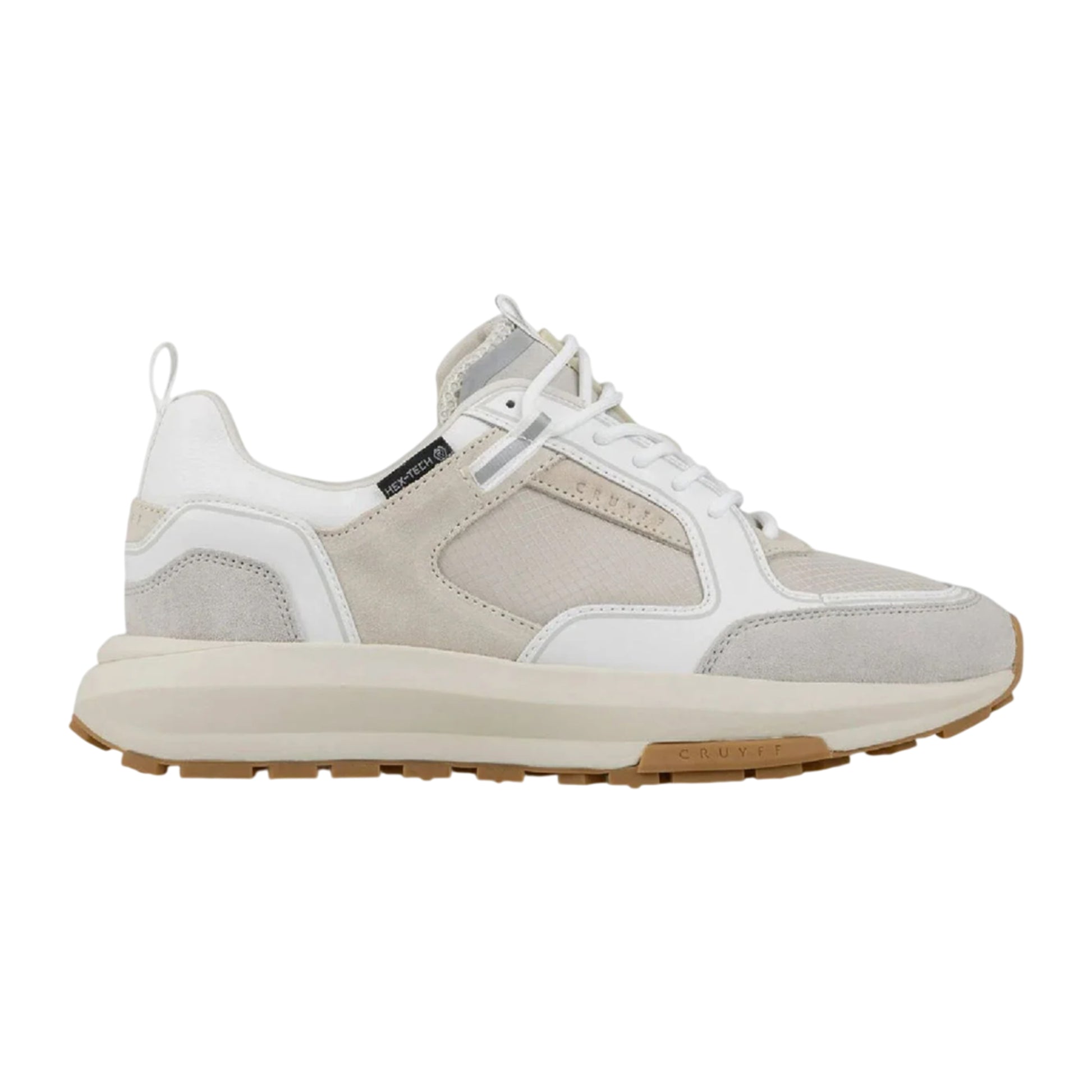 Cream - Front - Cruyff Mens Rayado Trainers
