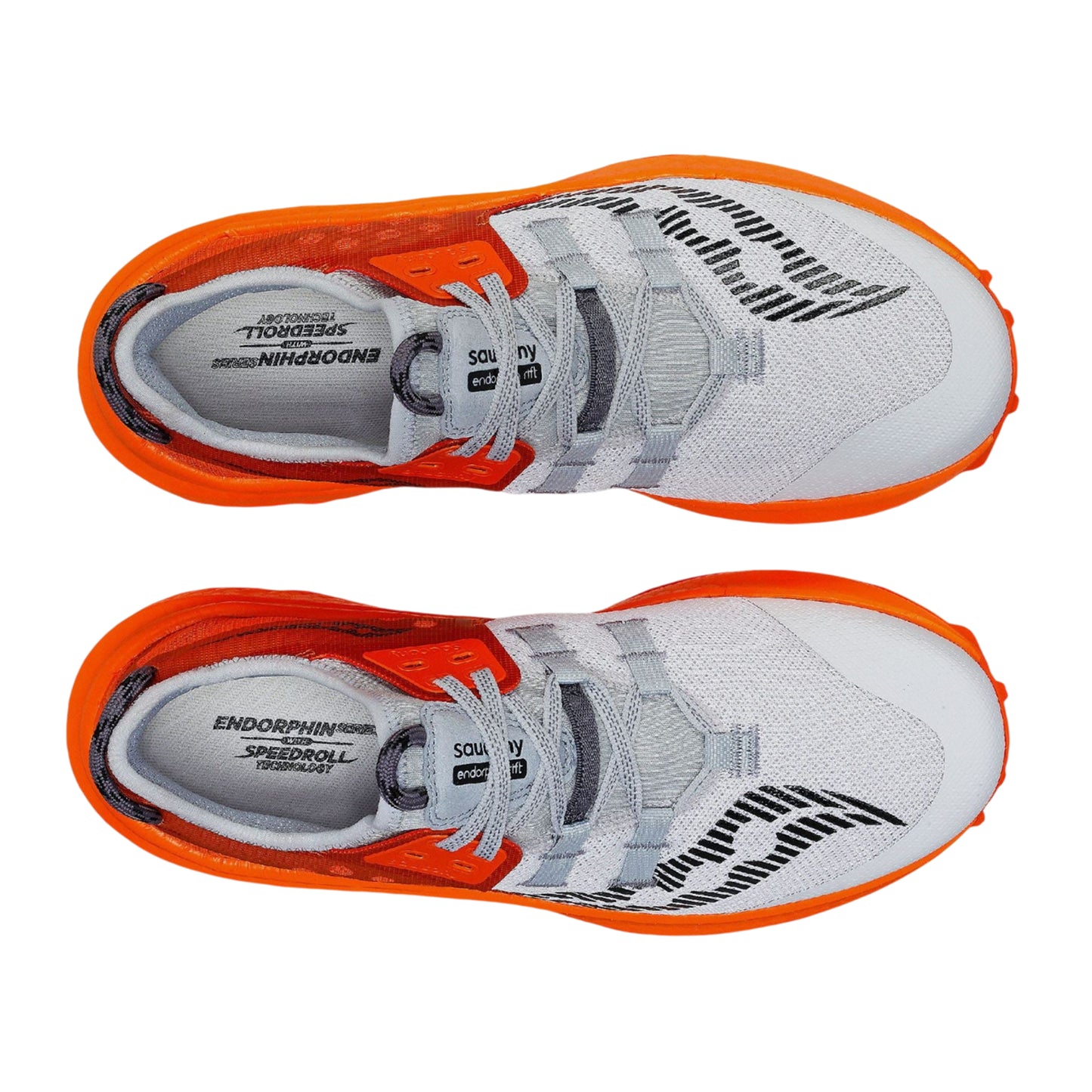 Grey-Red - Lifestyle - Saucony Mens Endorphin Running Trainers