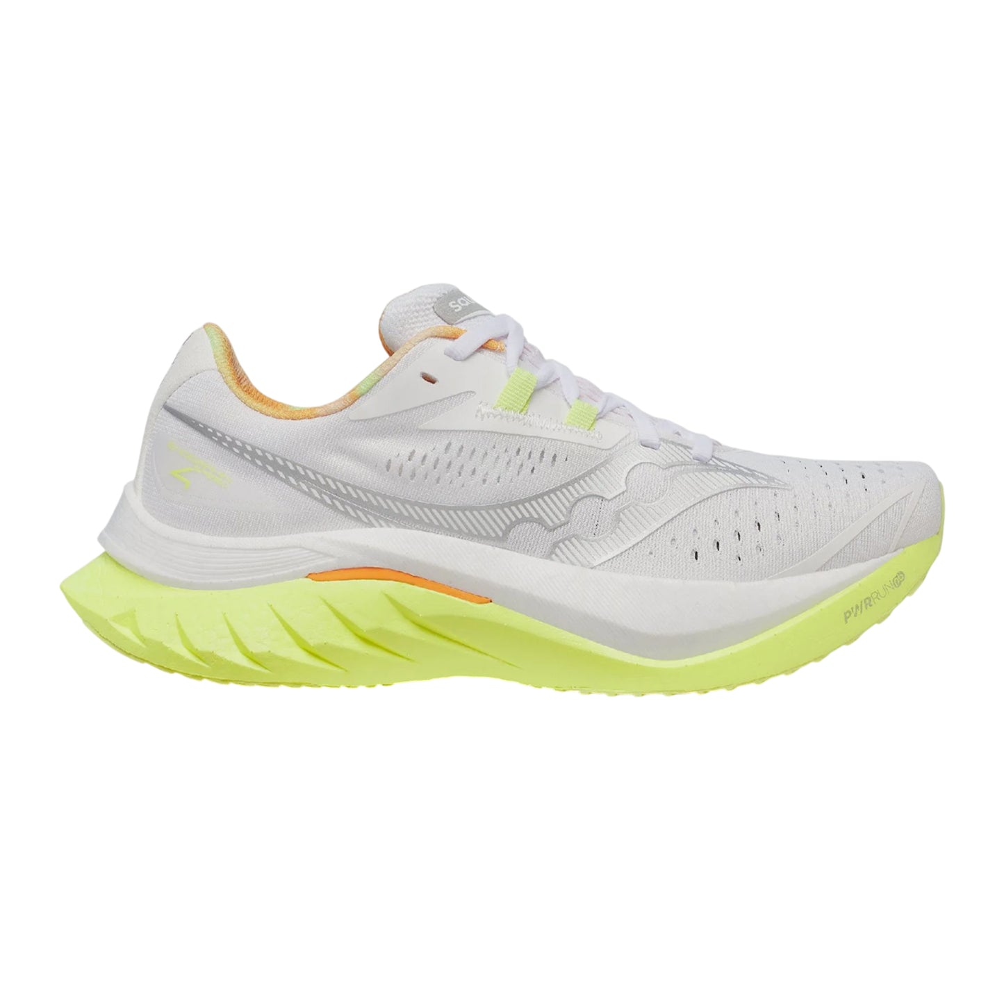 White-Yellow - Front - Saucony Womens-Ladies Endorphin Speed 4 Running Trainers