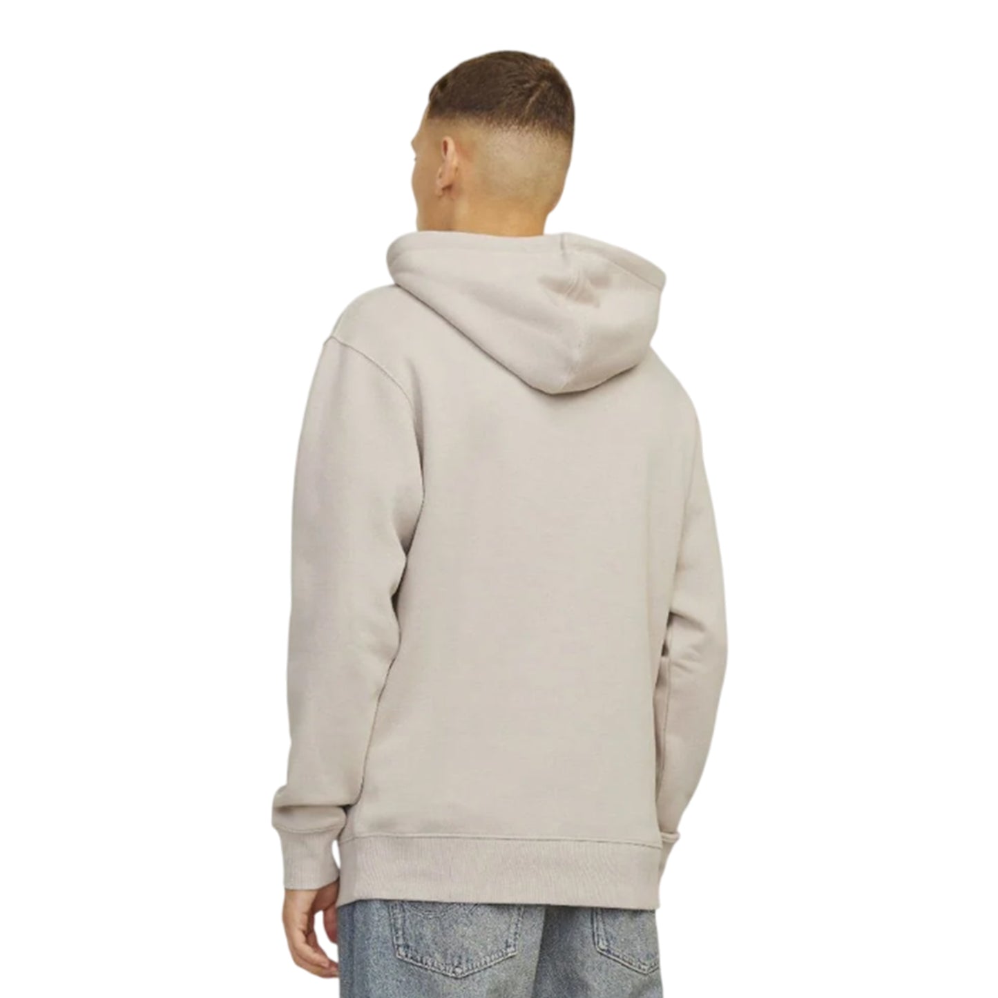 Beige - Back - Jack And Jones Mens Elegacy Hoodie