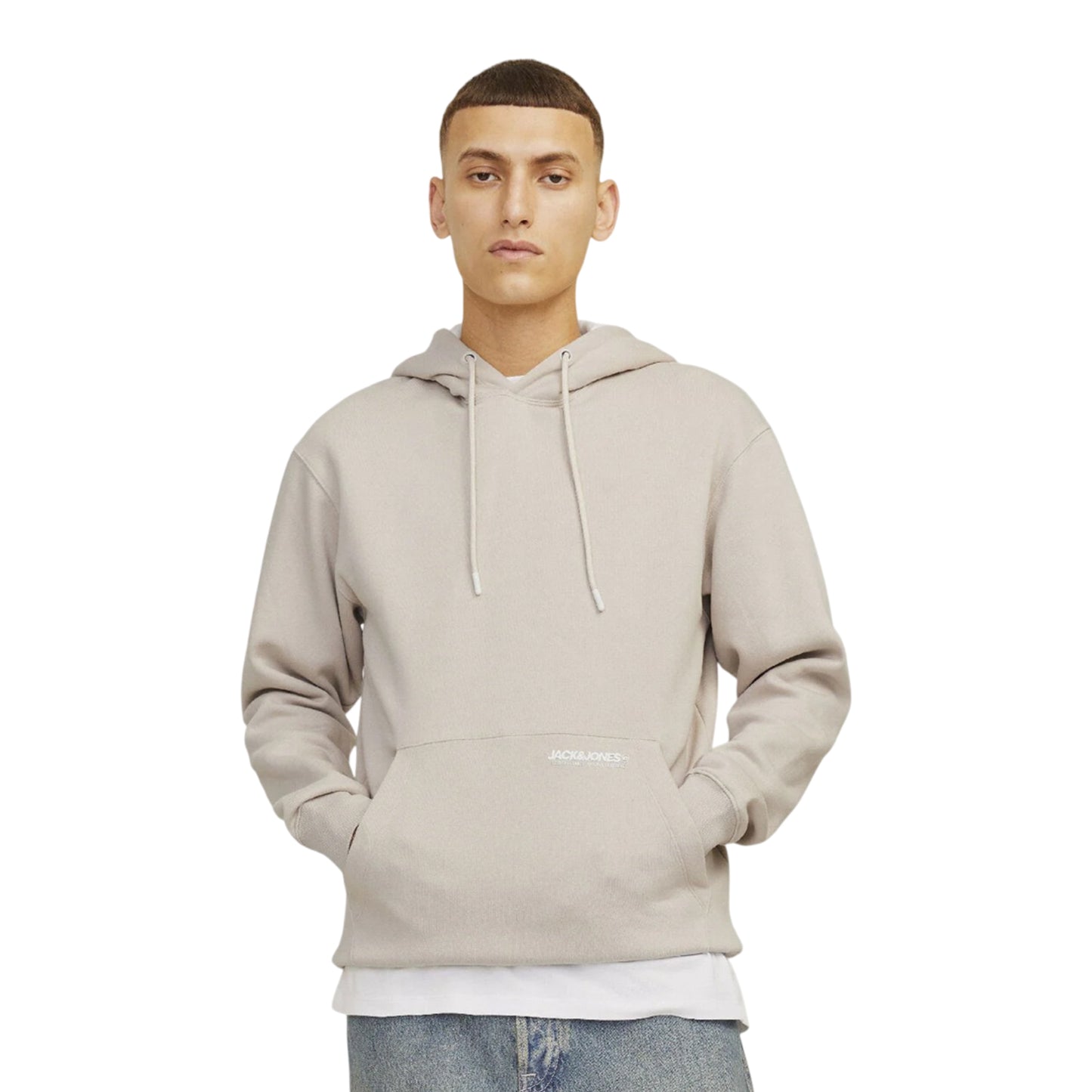 Beige - Lifestyle - Jack And Jones Mens Elegacy Hoodie