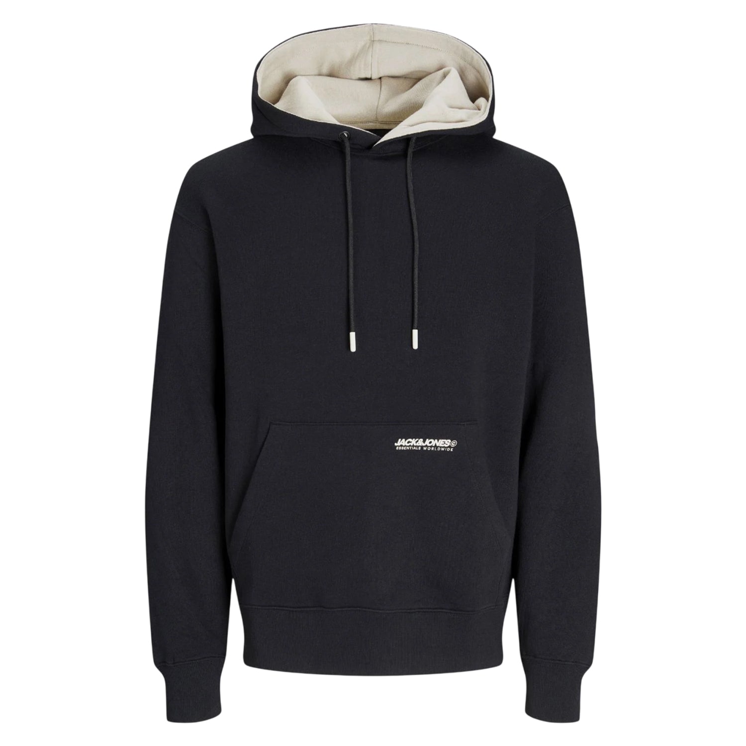 Black - Front - Jack And Jones Mens Elegacy Hoodie